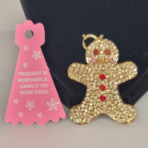 Betsey Johnson Gingerbread 2024 Gold Necklace & Earrings Set. - Picture 14 of 16